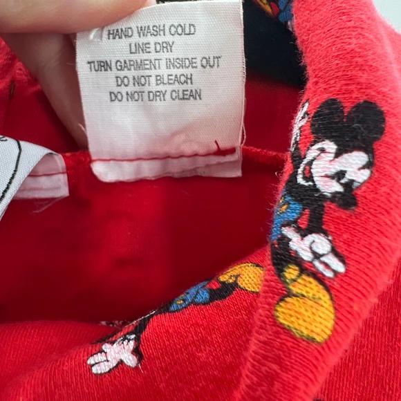 Disney Mickey Mouse Vintage Mickey Co Moc Turtle Neck Sweater Large 100% Cotton - Picture 5 of 9